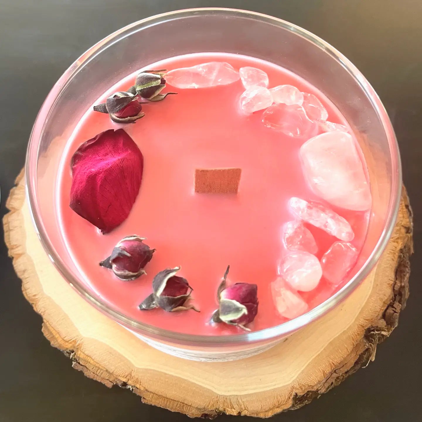 Rose Quartz Love & Prosperity Candle