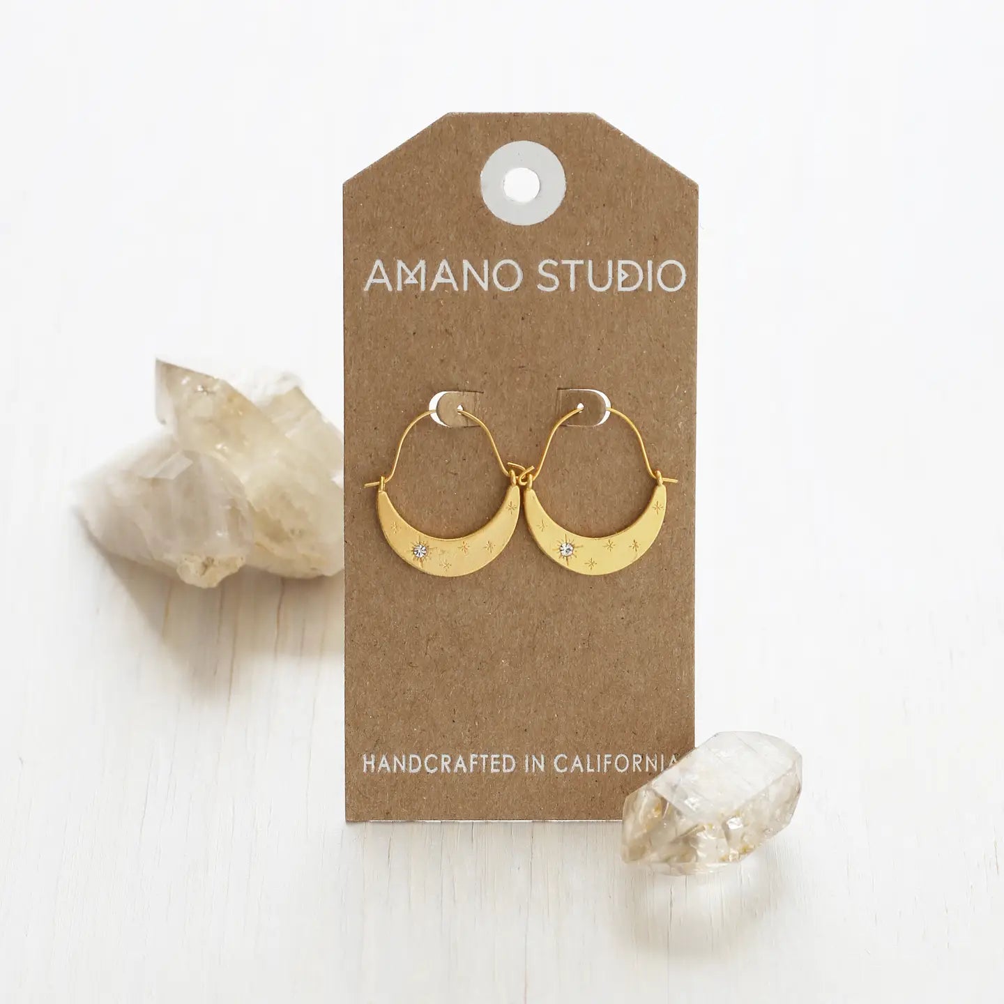 Amano Starlight Crescent Earrings