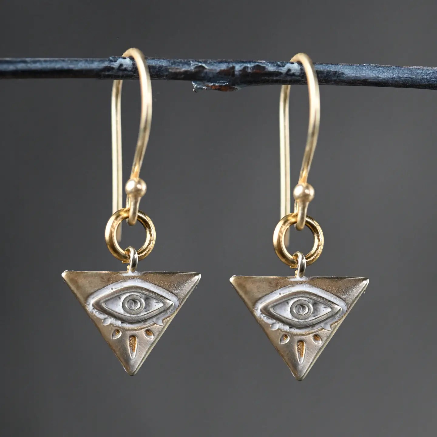 KBD All Seeing Eye Brass Earrings