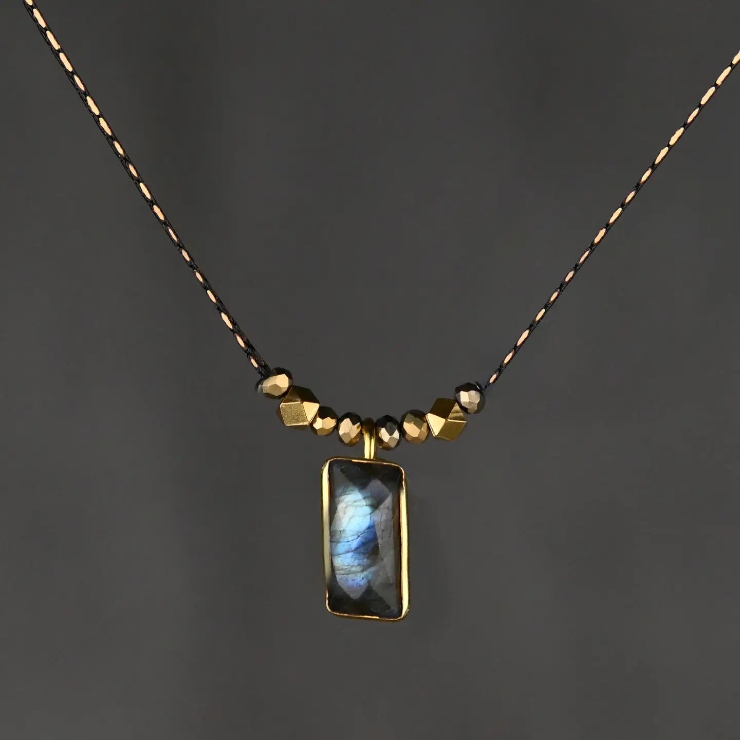 KBD Beaded Labradorite Necklace 