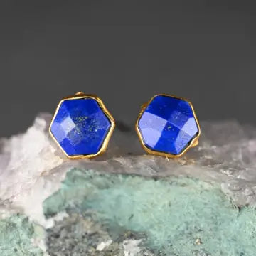 KBD Lapis Lazuli Gemstone Studded Earrings