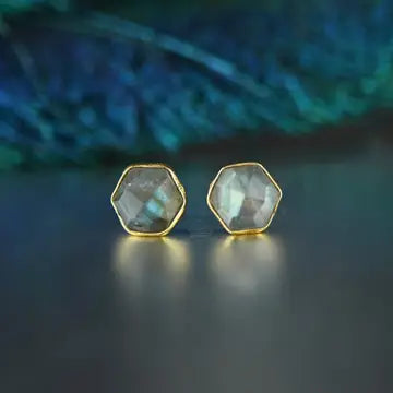 KBD Labradorite Gemstone Studded Earrings