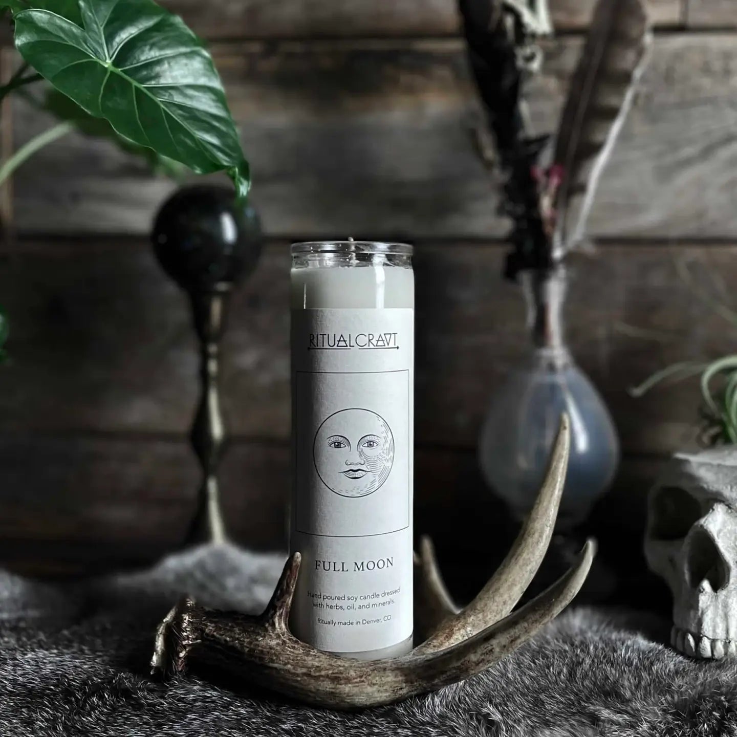 Ritual Cravt Full Moon Dressed Pillar Candle 