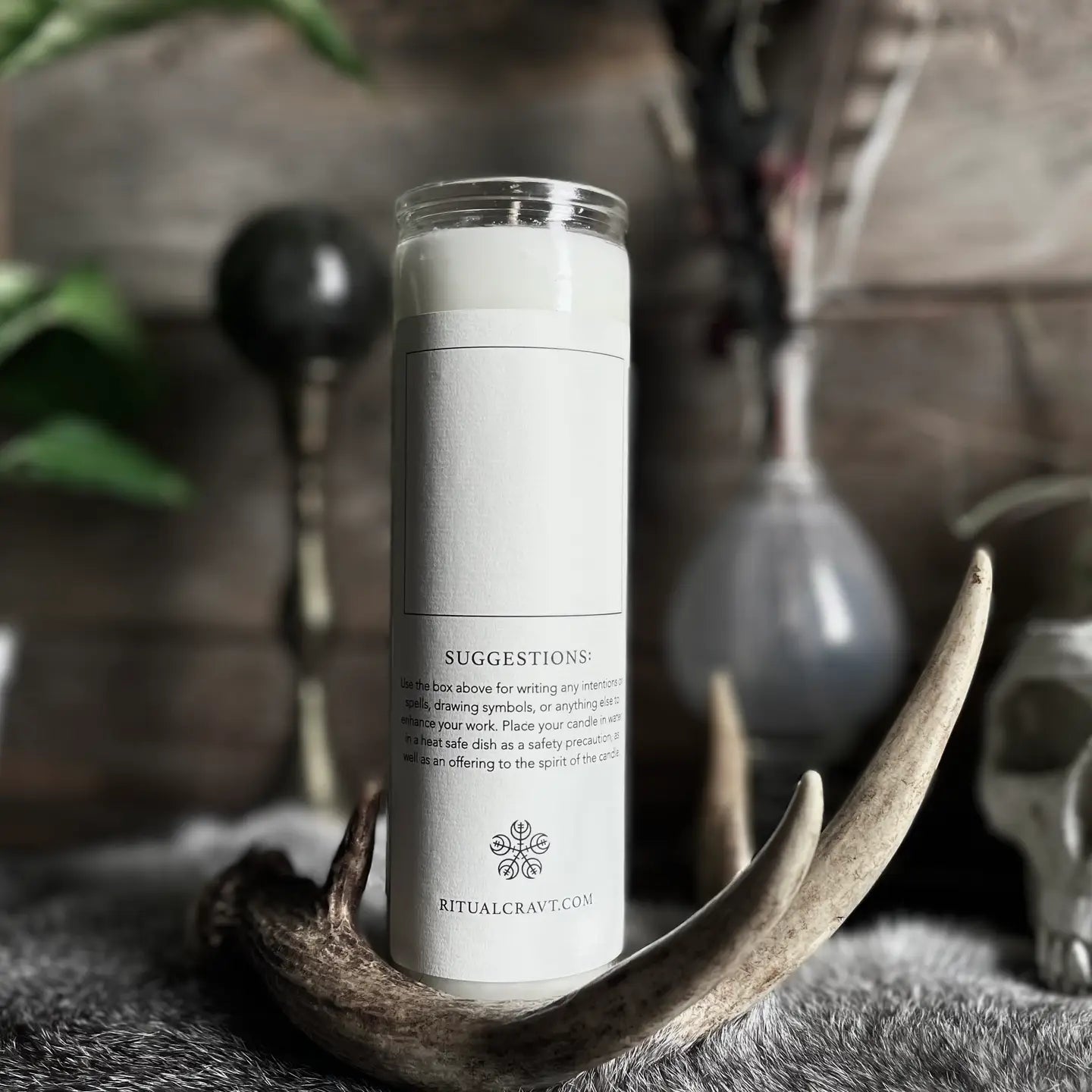 Ritual Cravt New Moon Dressed Pillar Candle