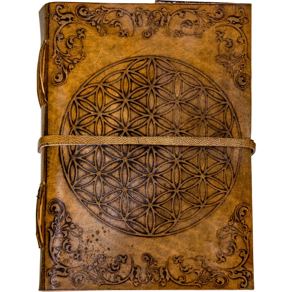 Kheops Leather Embossed Flower of Life Journal