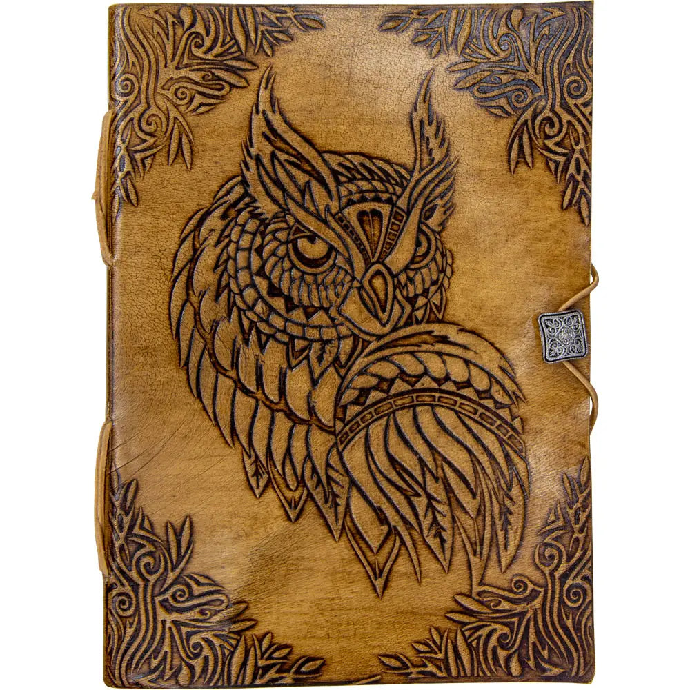 Kheops Embossed Owl Leather Journal