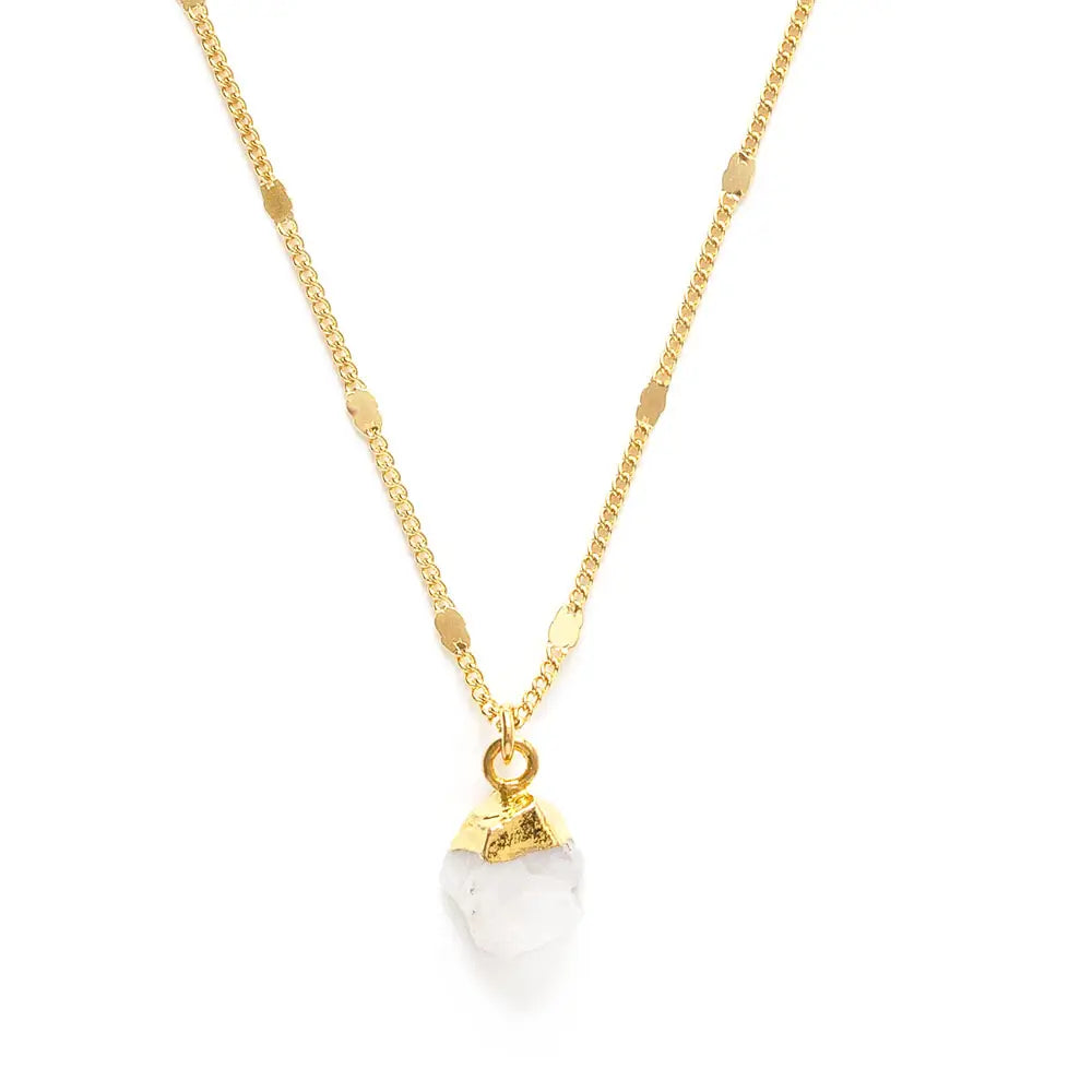 Amano Studio Raw Moonstone Gold Chain Necklace 