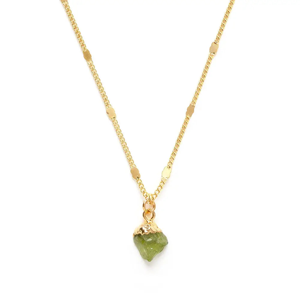 Amano Studio Raw Peridot Gold Chain Necklace 