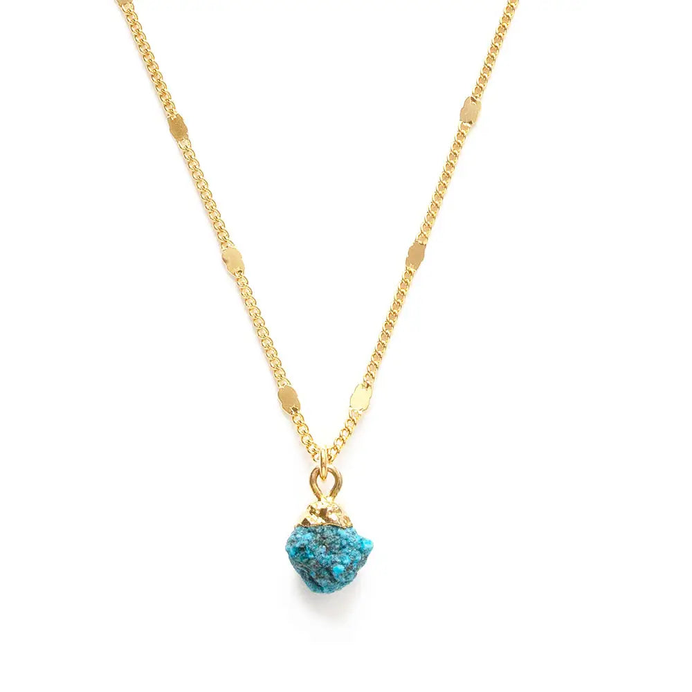 Amano Studio Raw Turquoise Gold Chain Necklace 